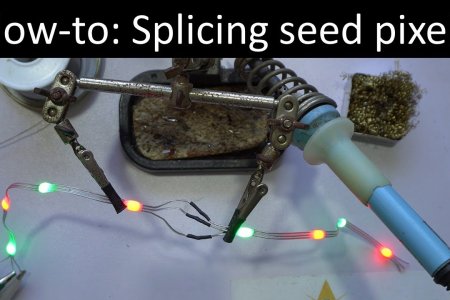 How to splice seed pixels by soldering