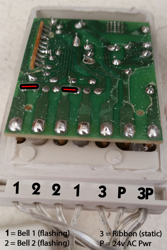 Memory hack for new 2-wire LED Christmas fairy light controller. 